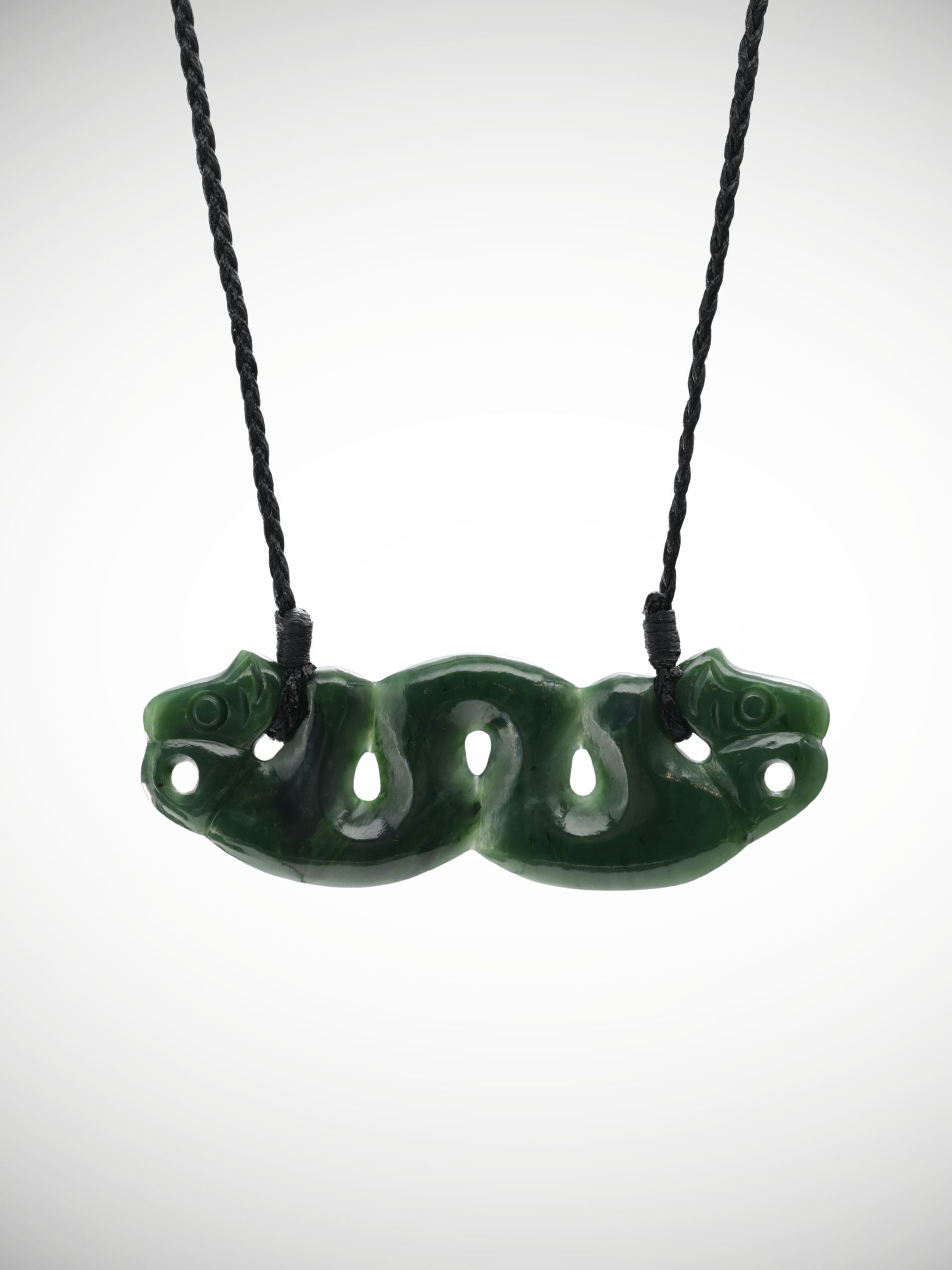 Moko Pounamu Pekapeka Genuine NZ Kawakawa Greenstone - Ketetahi