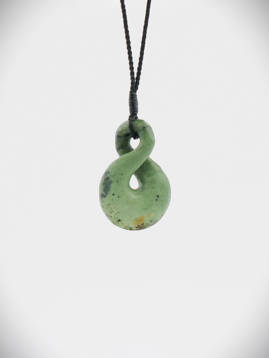 Moko Pounamu Single Pikorua (Twist) NZ Genuine Auhunga Kokopu Greenstone - Tauranga