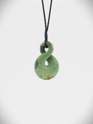 Moko Pounamu Single Pikorua (Twist) NZ Genuine Auhunga Kokopu Greenstone - Tauranga