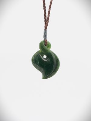 Moko Pounamu Pikorua NZ Genuine Kawakawa Greenstone - Wairongomai Moko Pounamu Pikorua NZ Genuine Kawakawa Greenstone - Wairongomai