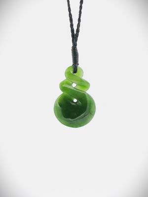 Moko Pounamu Pikorua NZ Genuine Kahurangi Greenstone - Haumoana Moko Pounamu Pikorua NZ Genuine Kahurangi Greenstone - Haumoana