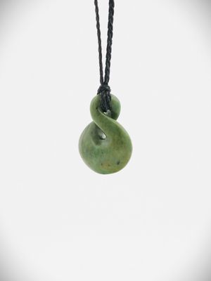 Moko Pounamu Pikorua (Twist) NZ Genuine Raukaraka Greenstone - Maraekakaho Moko Pounamu Pikorua (Twist) NZ Genuine Raukaraka Greenstone - Maraekakaho