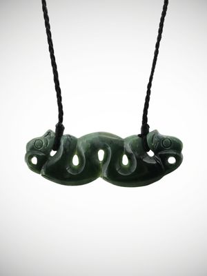 Moko Pounamu Pekapeka Genuine NZ Kawakawa Flower Greenstone - Kihitu Moko Pounamu Pekapeka Genuine NZ Kawakawa Flower Greenstone - Kihitu