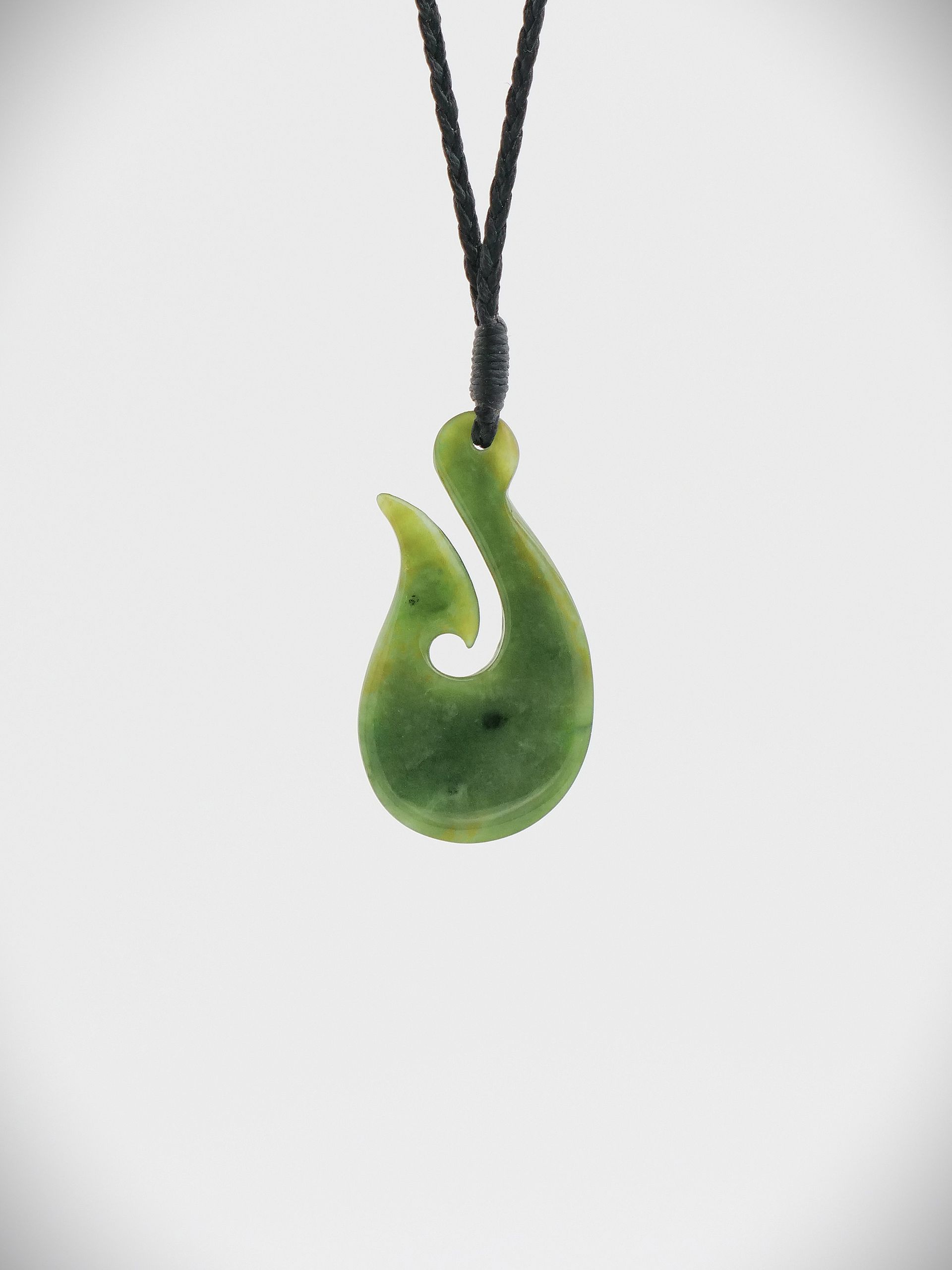 Moko Pounamu Hei Matau (Hook) NZ Genuine Raukaraka Greenstone - Tauwhareparae
