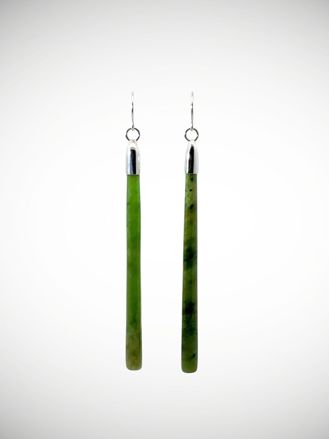 Moko Pounamu Genuine NZ Kahotea Greenstone & Sterling Silver Earrings - Waimate