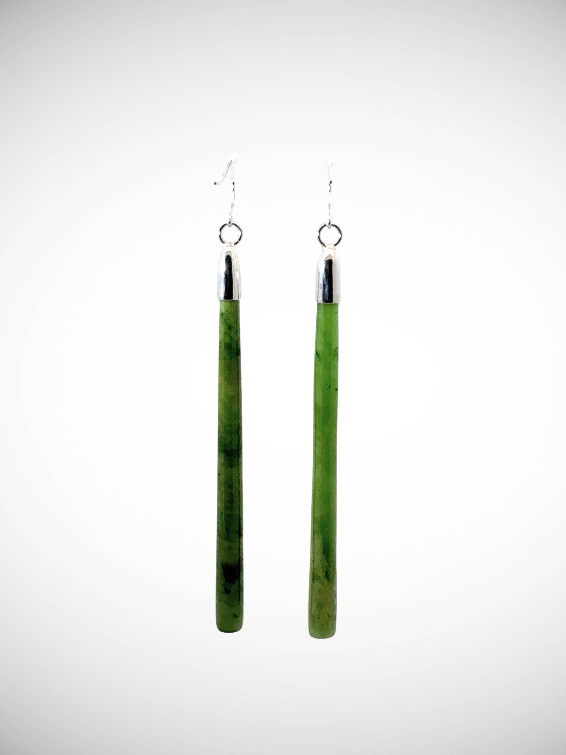 Moko Pounamu Genuine NZ Kahotea Greenstone & Sterling Silver Earrings - Waimate