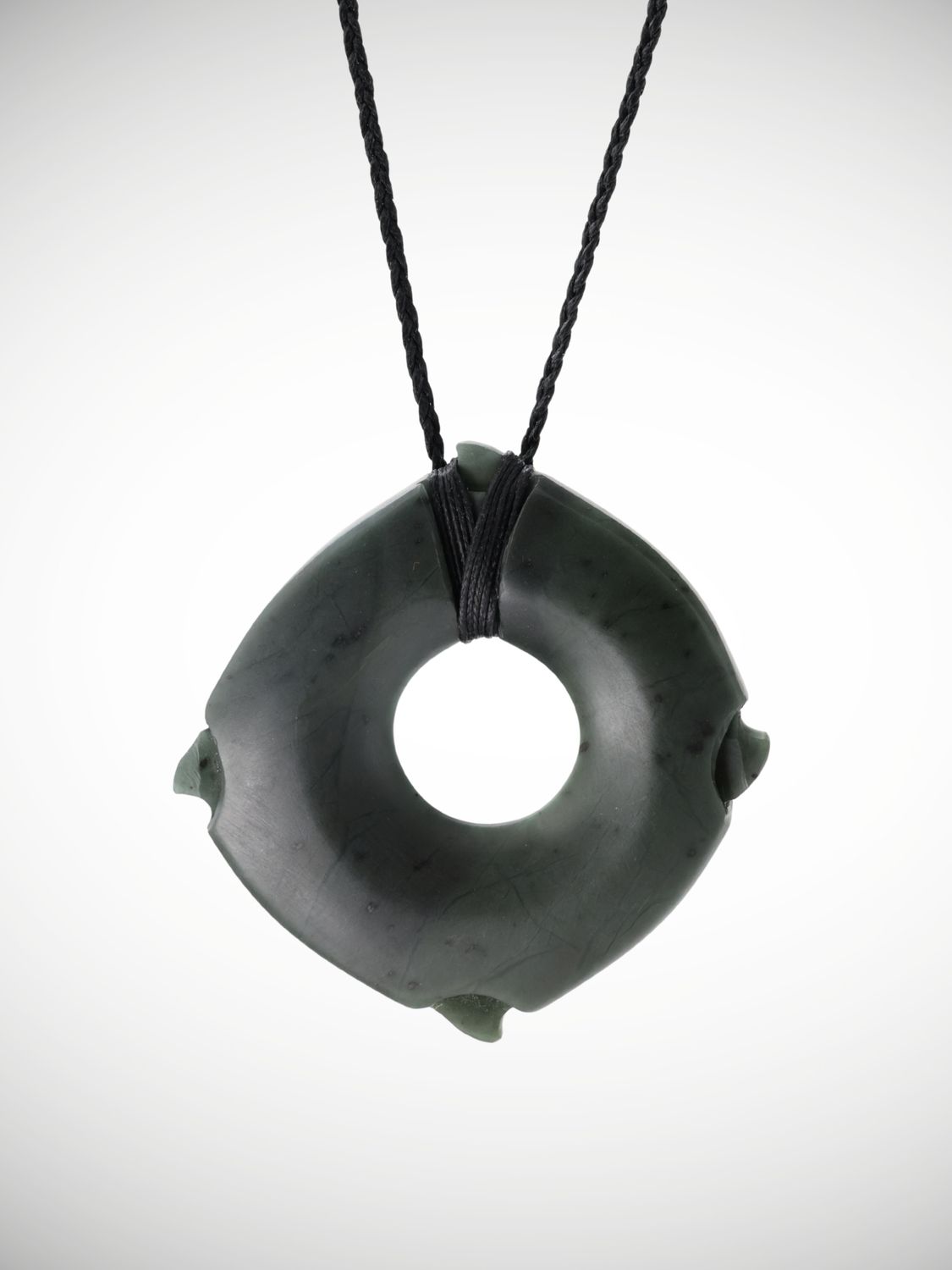 Moko Pounamu Porohita (Disk) Genuine NZ Tangiwai Greenstone - Awakino
