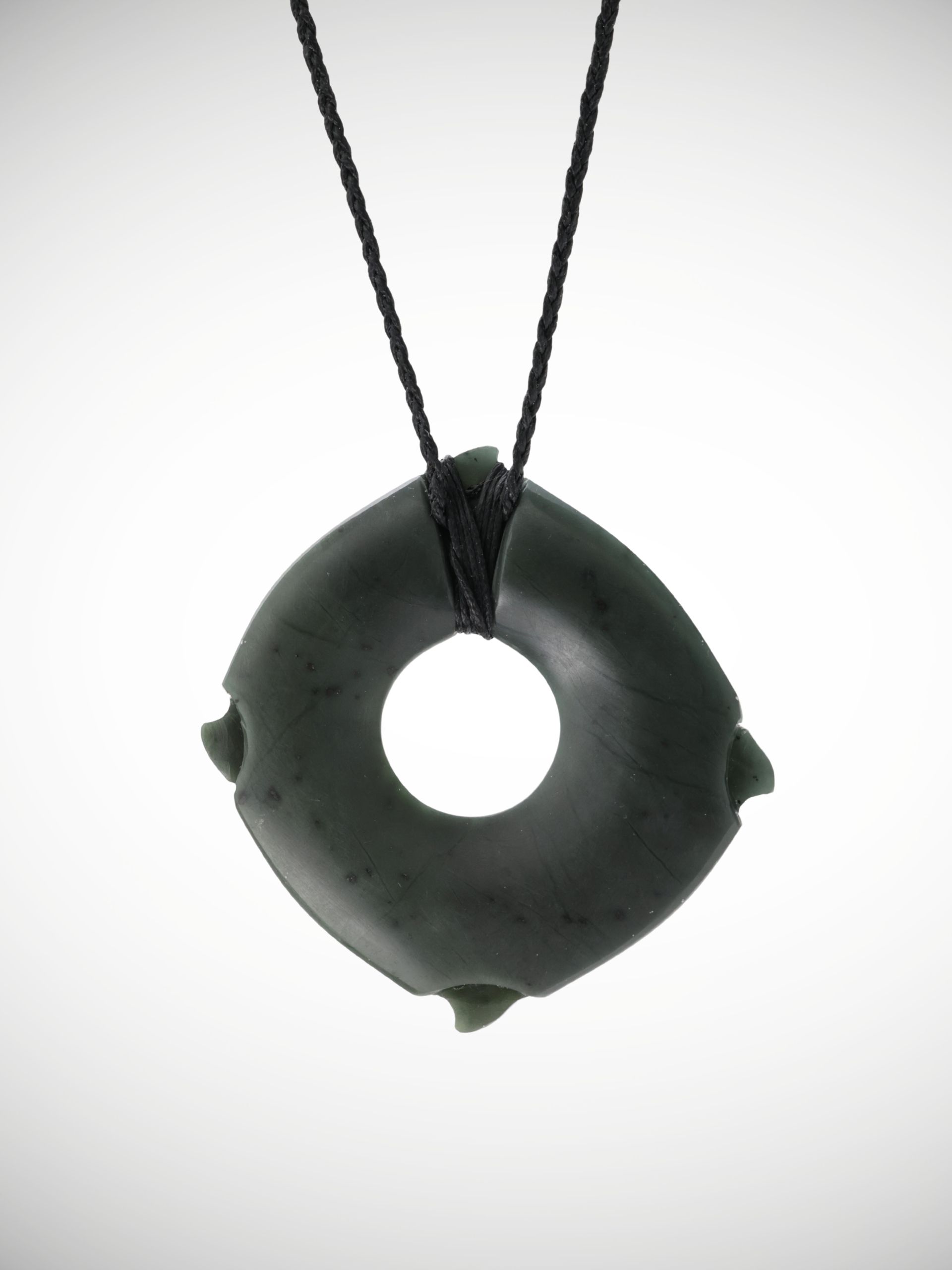 Moko Pounamu Porohita (Disk) Genuine NZ Tangiwai Greenstone - Awakino