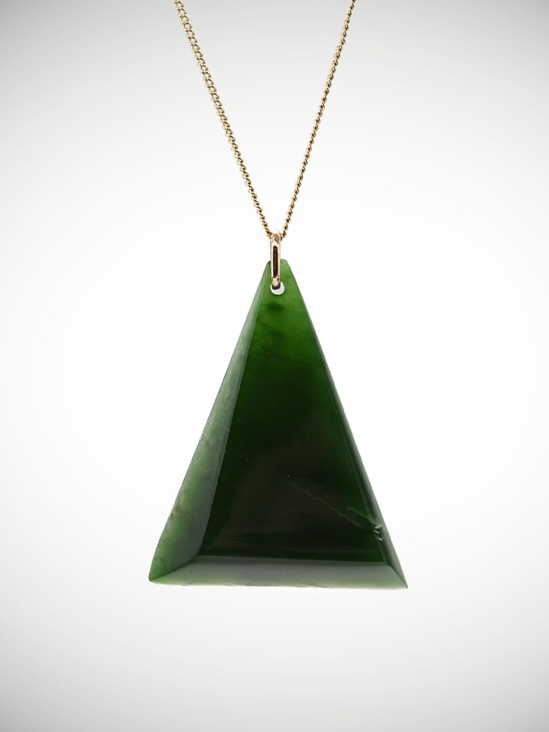 Moko Pounamu Kuru (Teardrop) Genuine NZ Kawakawa Greenstone & 9ct Gold - Kororareka