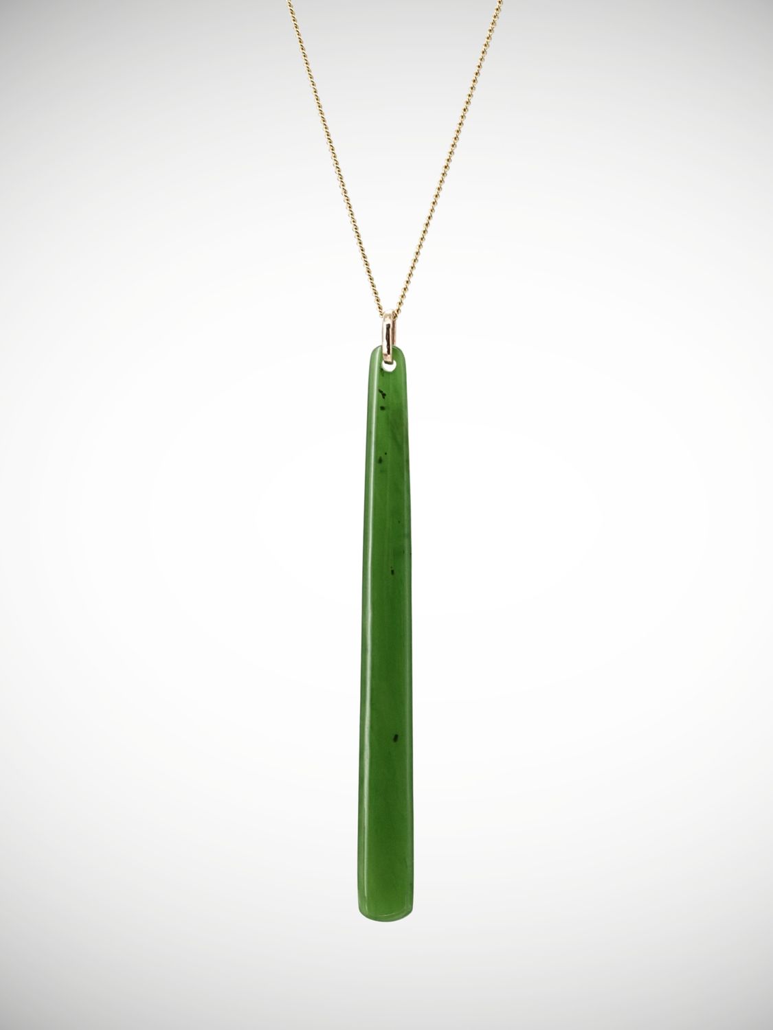 Moko Pounamu Roimata (Teardrop) Genuine NZ Kahurangi Greenstone & 9ct Gold - Kotuku