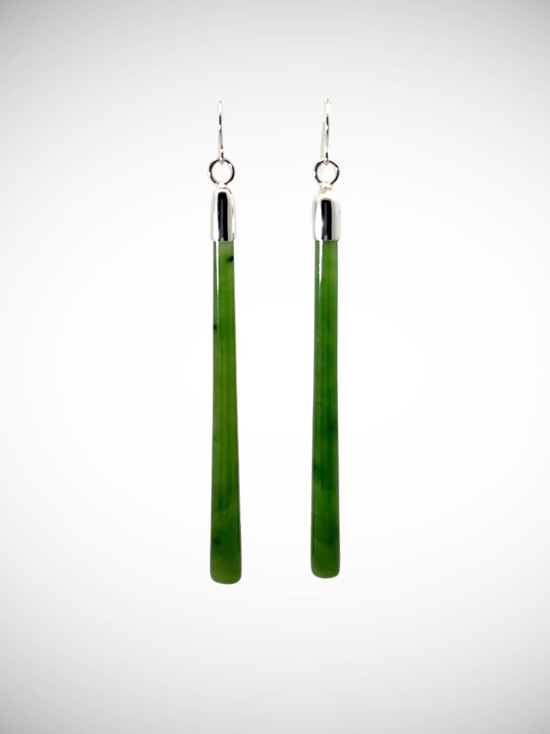 Moko Pounamu NZ Kahurangi Greenstone & Sterling Silver Earrings - Rawaru Moko Pounamu NZ Kahurangi Greenstone & Sterling Silver Earrings - Rawaru