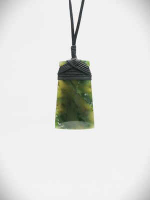 Moko Pounamu Toki NZ Genuine Hapopo Greenstone - Whakarua