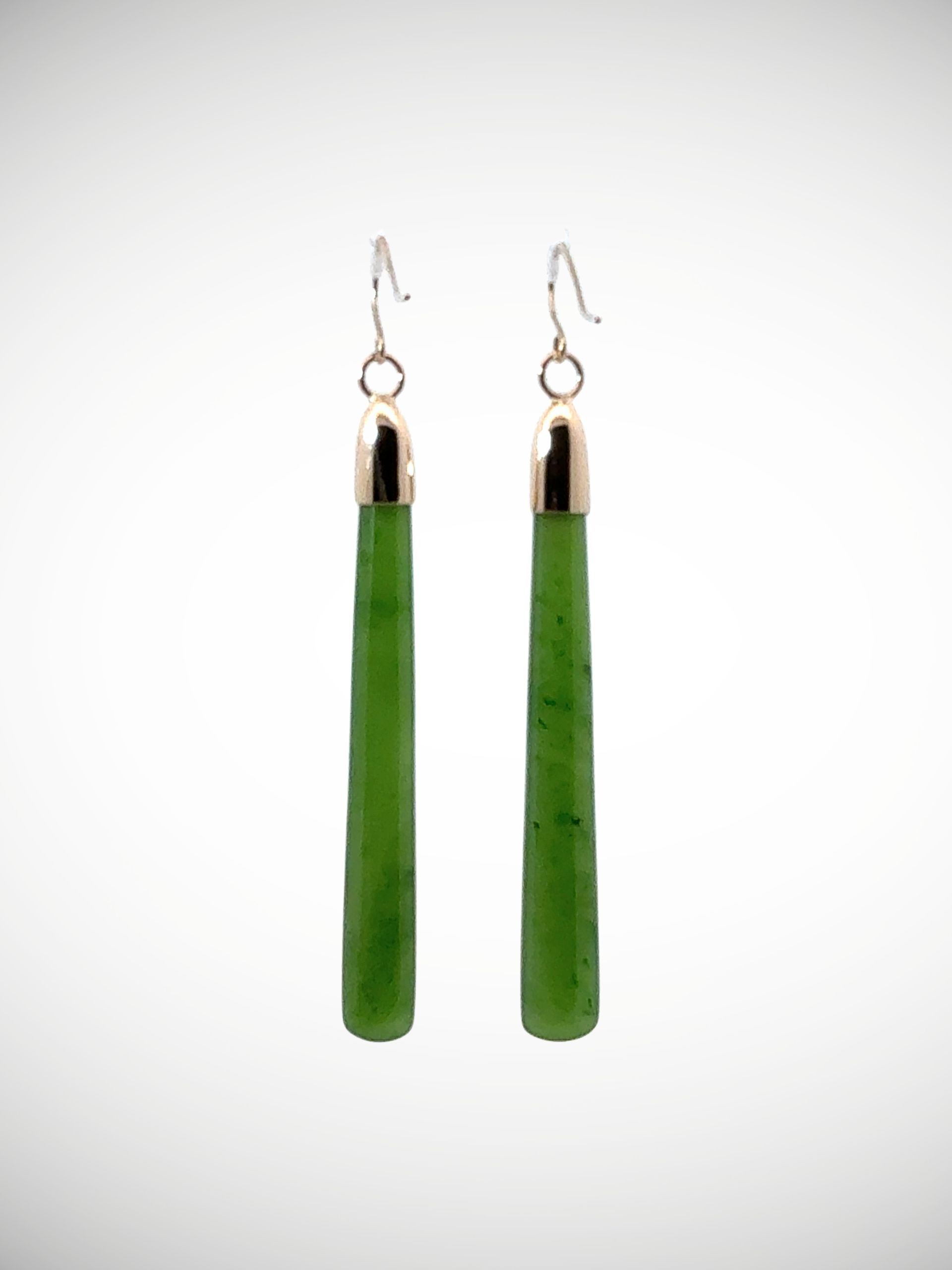 Moko Pounamu NZ Kahurangi Greenstone & 9ct Gold Earrings -  Aranui