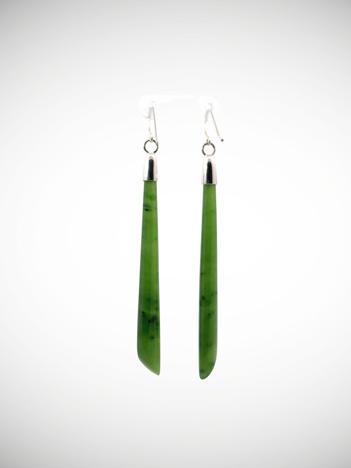 Moko Pounamu NZ Kahurangi Greenstone & Sterling Silver Earrings - Ararata Moko Pounamu NZ Kahurangi Greenstone & Sterling Silver Earrings - Ararata