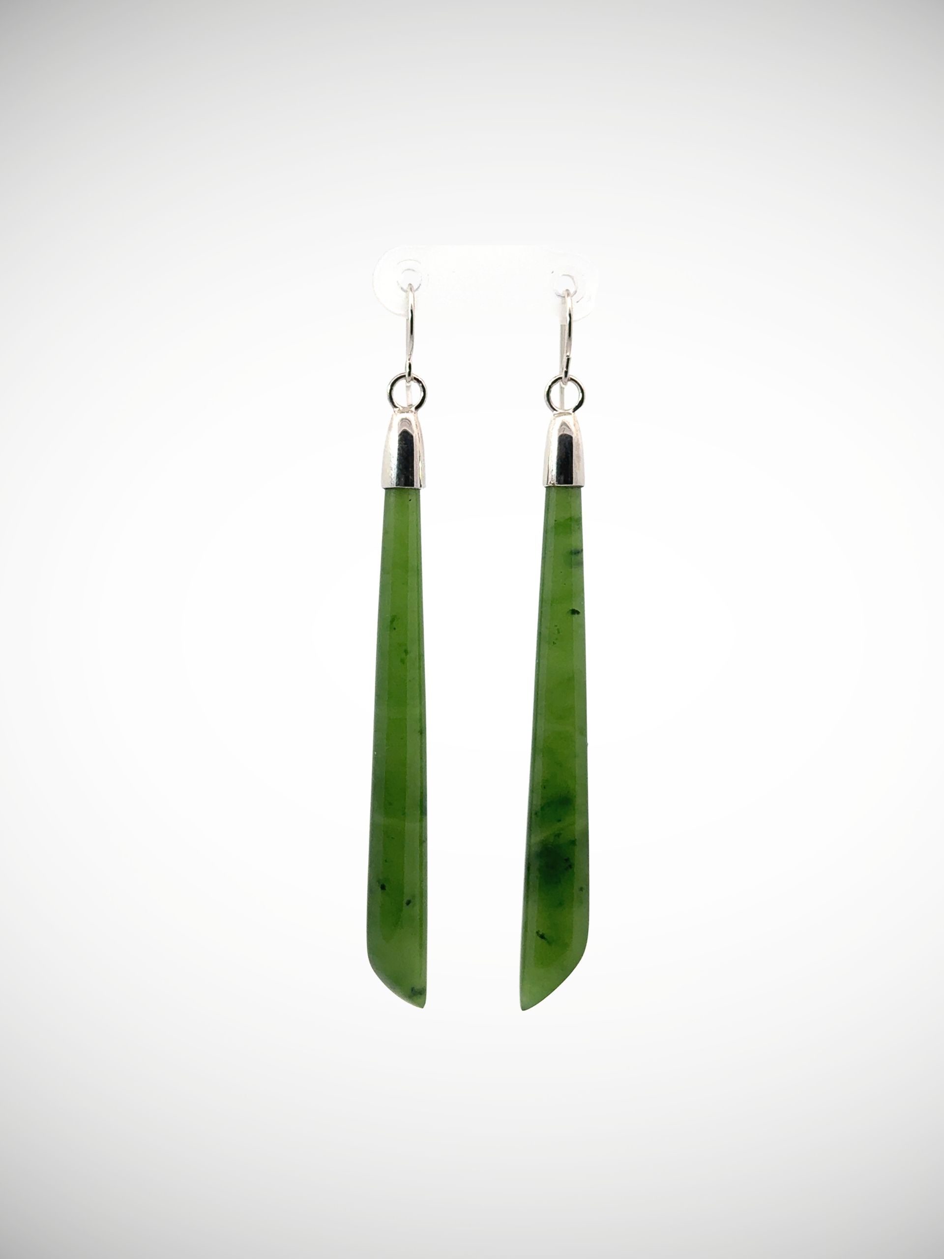 Moko Pounamu NZ Kahurangi Greenstone & Sterling Silver Earrings - Ararata