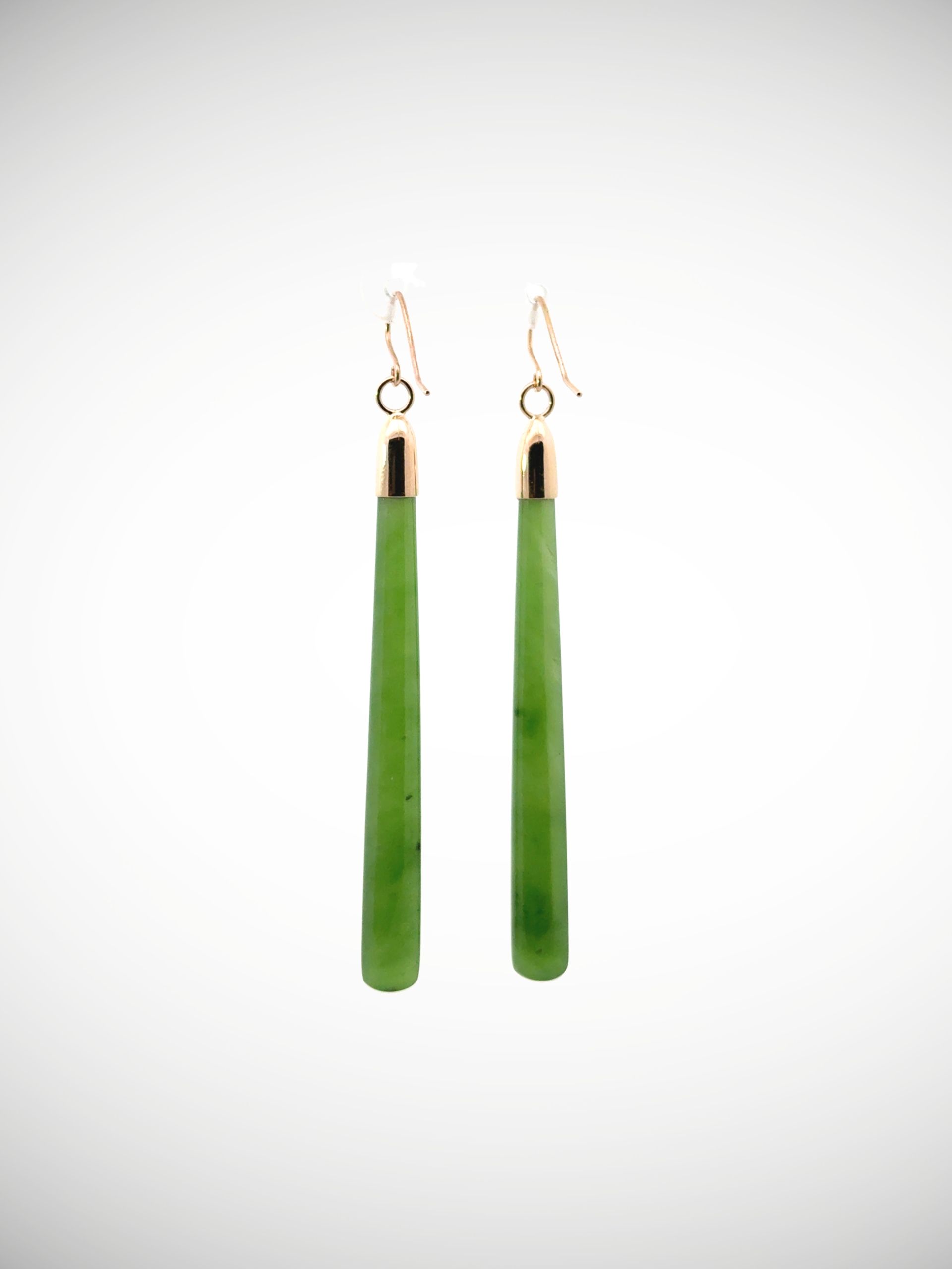 Moko Pounamu NZ Kahurangi Greenstone & 9ct Gold Earrings -  Aratika