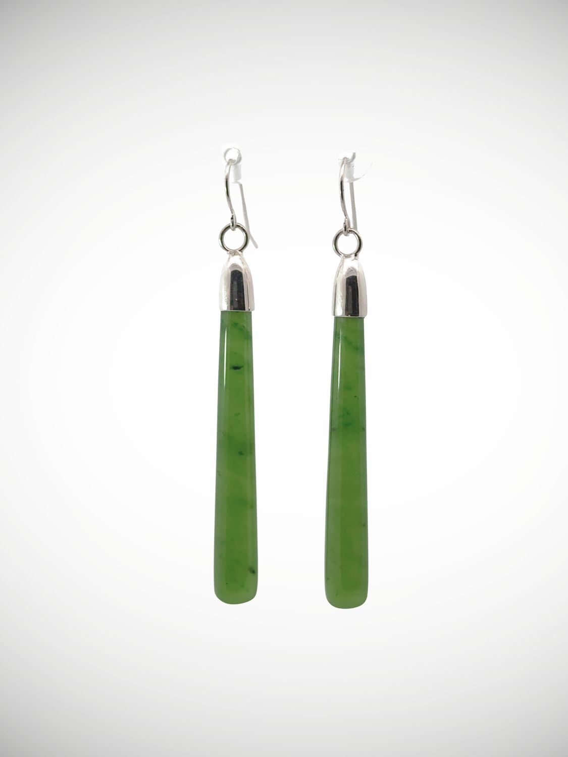 Moko Pounamu NZ Kahurangi Greenstone & Sterling Silver Earrings - Aratoro Moko Pounamu NZ Kahurangi Greenstone & Sterling Silver Earrings - Aratoro