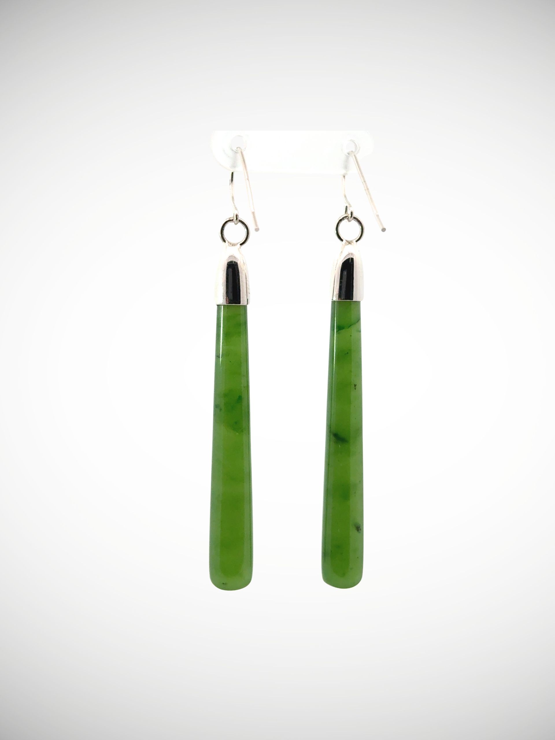 Moko Pounamu NZ Kahurangi Greenstone & Sterling Silver Earrings - Aratoro