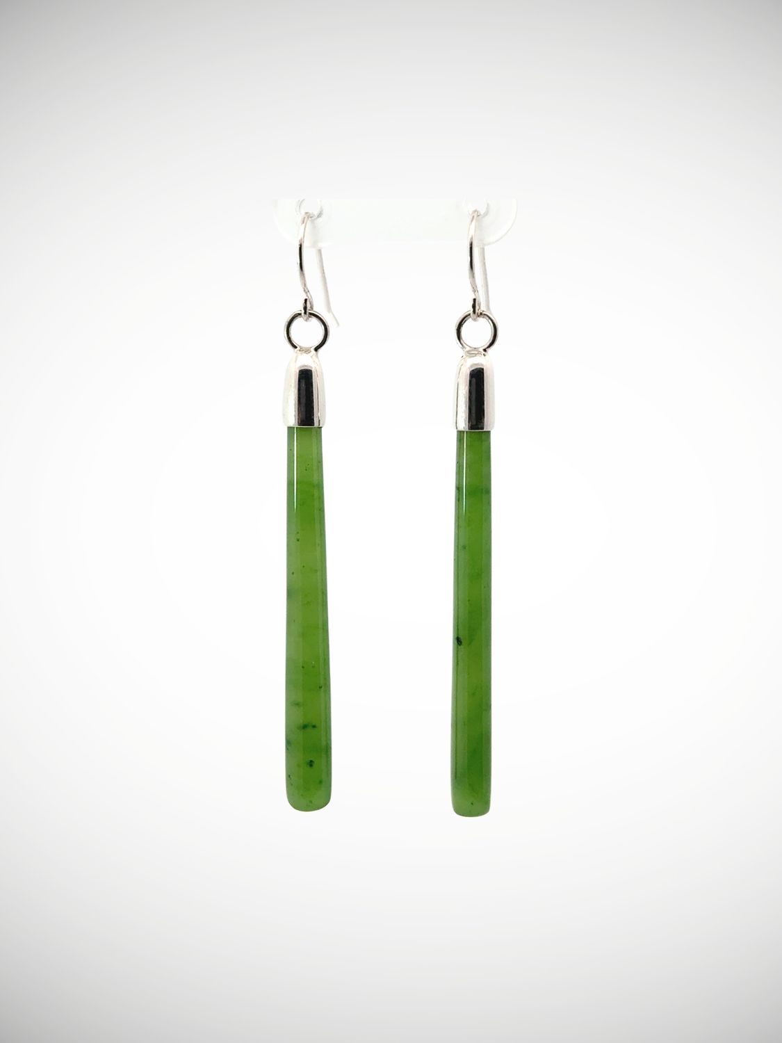 Moko Pounamu NZ Kahurangi Greenstone & Sterling Silver Earrings - Aropaonui Moko Pounamu NZ Kahurangi Greenstone & Sterling Silver Earrings - Aropaonui