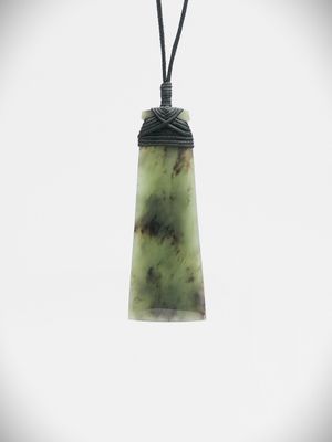 Moko Pounamu Toki NZ Genuine Hapopo Greenstone - Poroporo