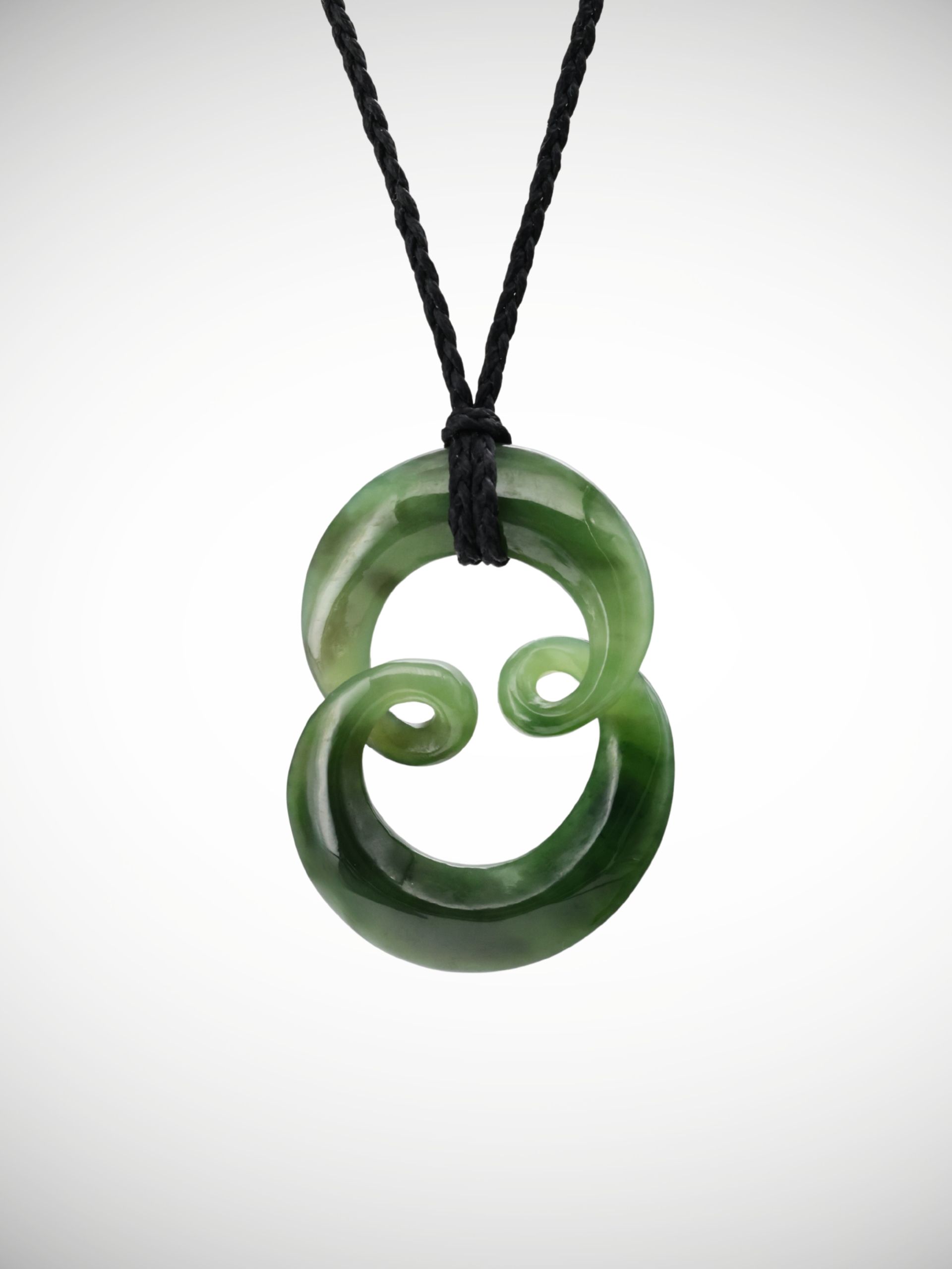 Moko Pounamu Contemporary Design Genuine NZ Kahurangi Greenstone - Mangahoe
