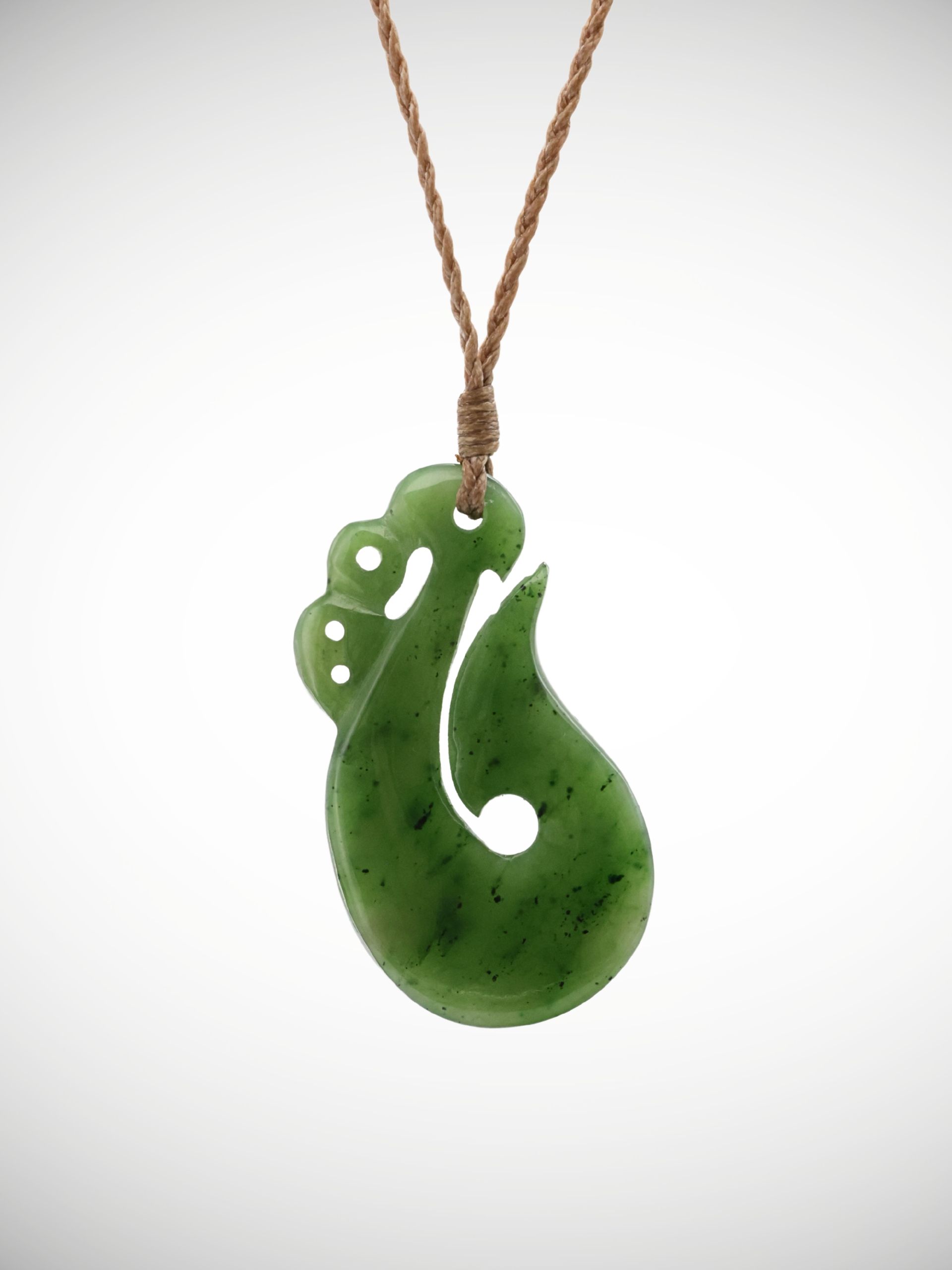 Moko Pounamu Manaia Genuine NZ Kahurangi Greenstone - Kiwinui
