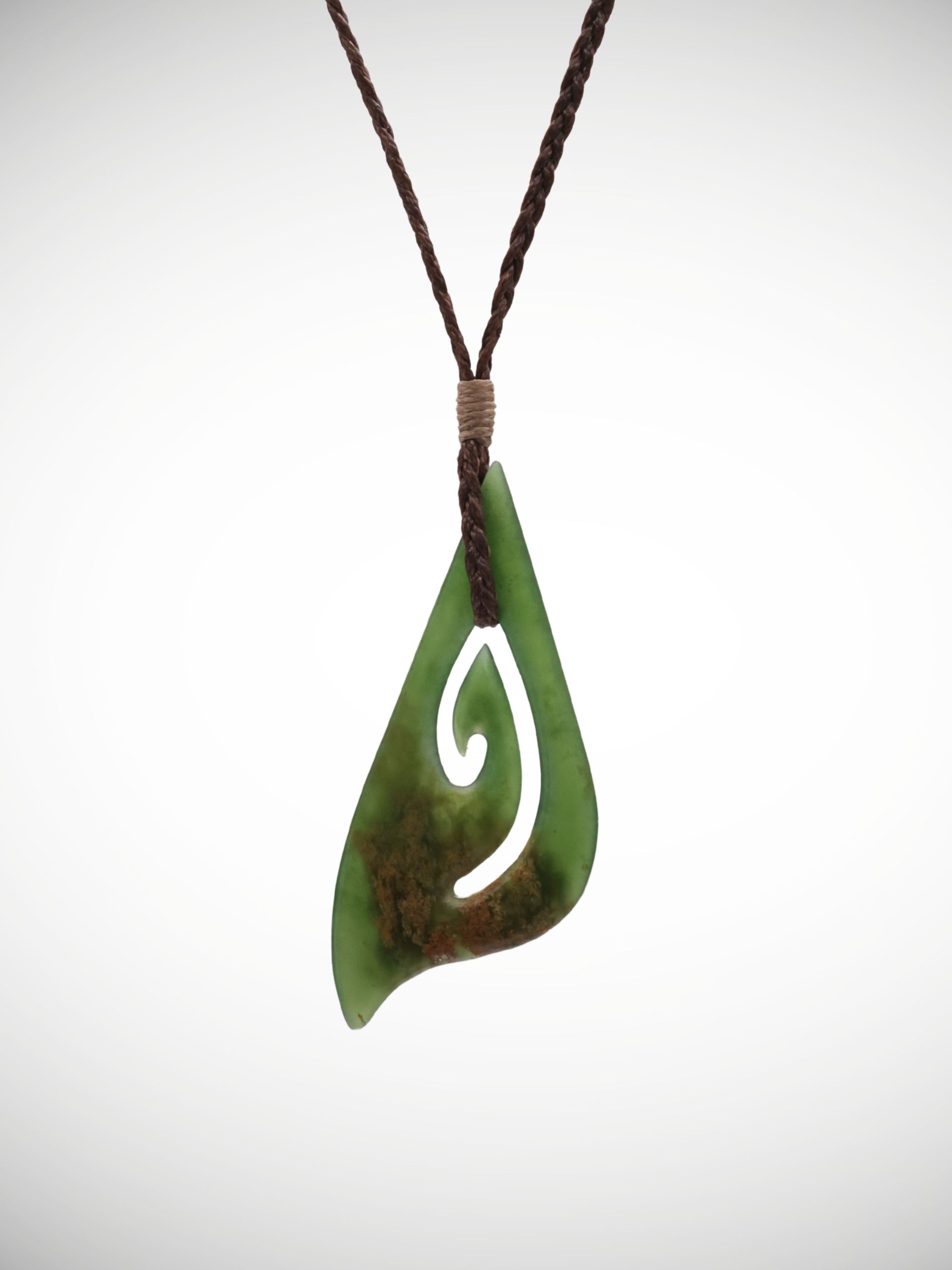 Moko Pounamu Contemporary Koru Genuine NZ Marsden Flower - Kihitu