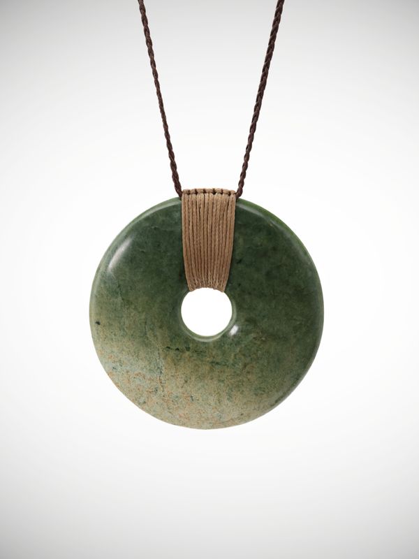 Moko Pounamu Porohita (Disc) Genuine NZ Raukaraka Greenstone - Aratoro Moko Pounamu Porohita (Disc) Genuine NZ Raukaraka Greenstone - Aratoro