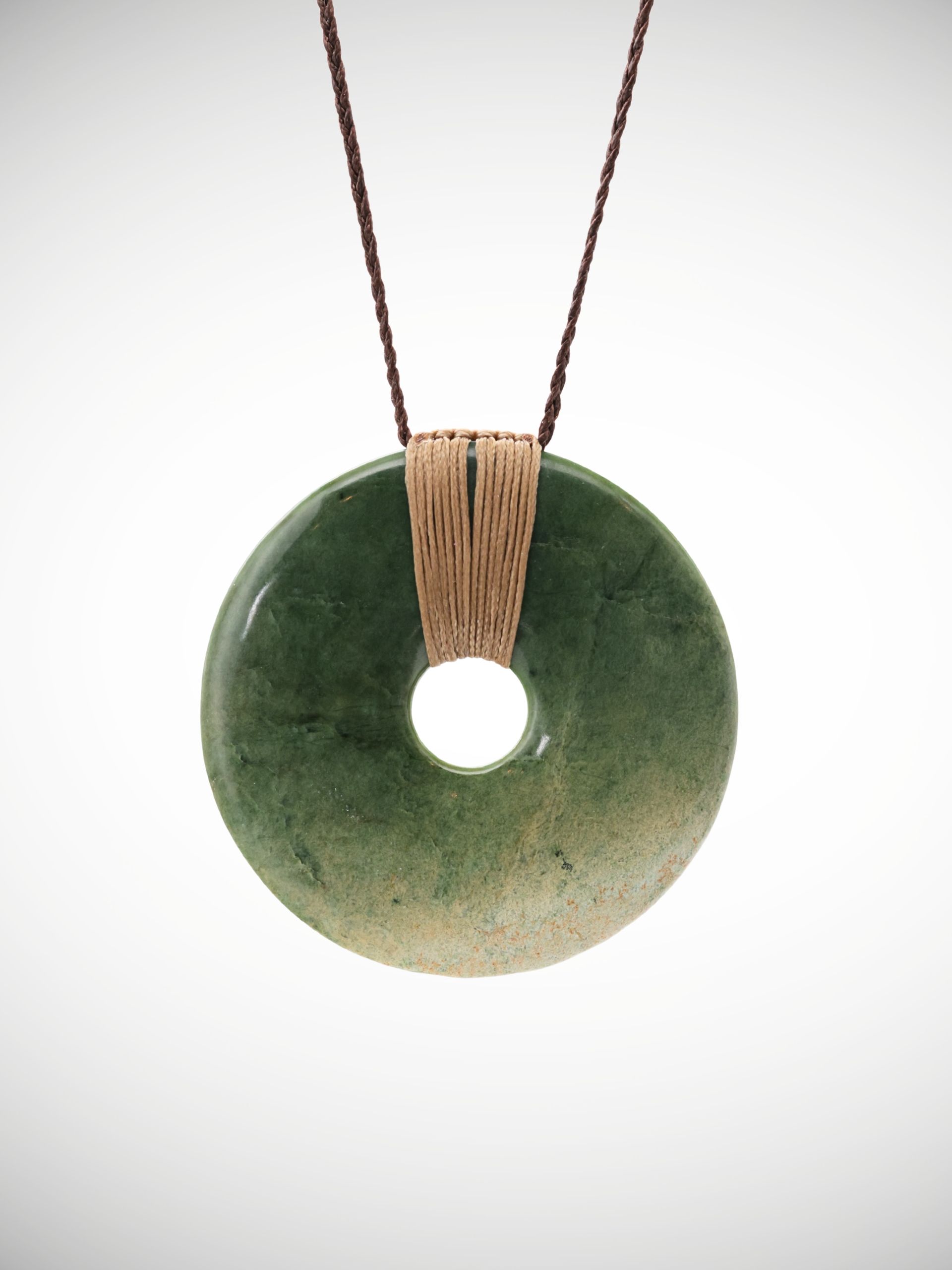 Moko Pounamu Porohita (Disc) Genuine NZ Raukaraka Greenstone - Aratoro