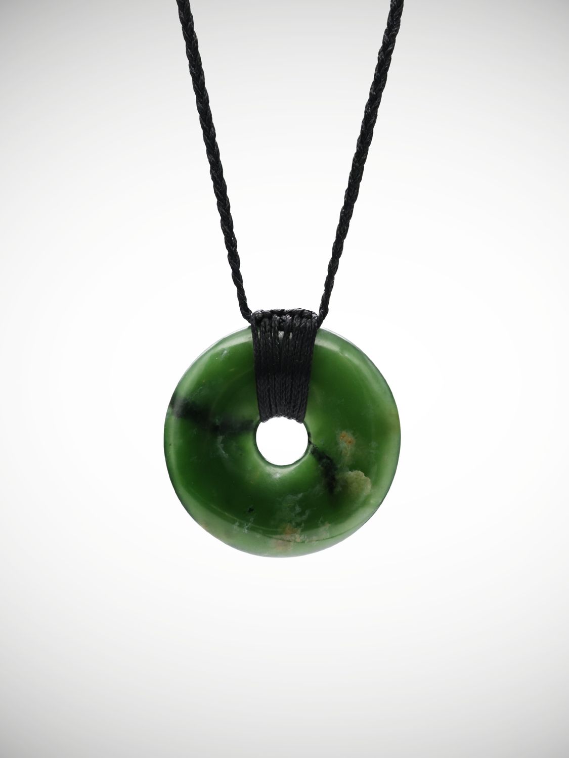 Moko Pounamu Porohita (Disc) Genuine NZ Marsden Flower Greenstone - Aukati