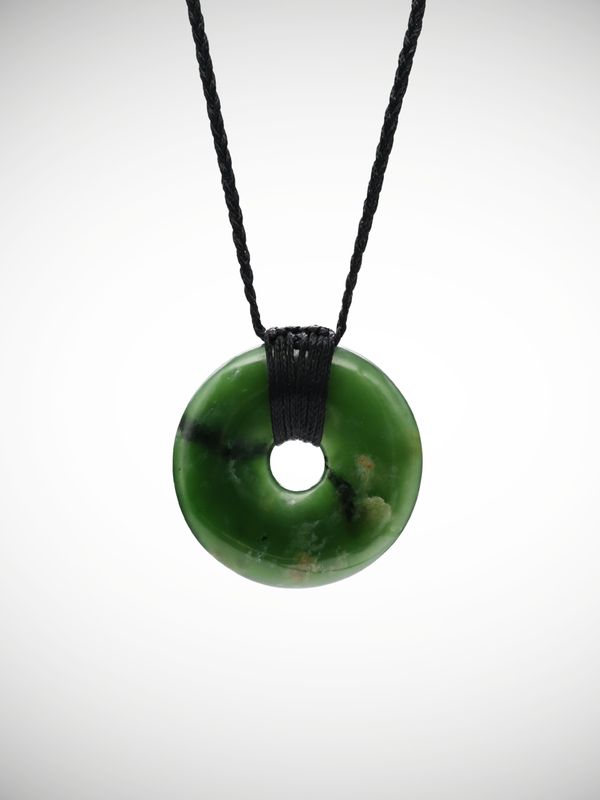 Moko Pounamu Porohita (Disc) Genuine NZ Marsden Flower Greenstone - Aukati Moko Pounamu Porohita (Disc) Genuine NZ Marsden Flower Greenstone - Aukati