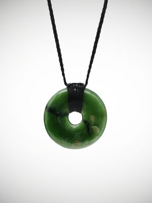 Moko Pounamu Porohita (Disc) Genuine NZ Marsden Flower Greenstone - Aukati