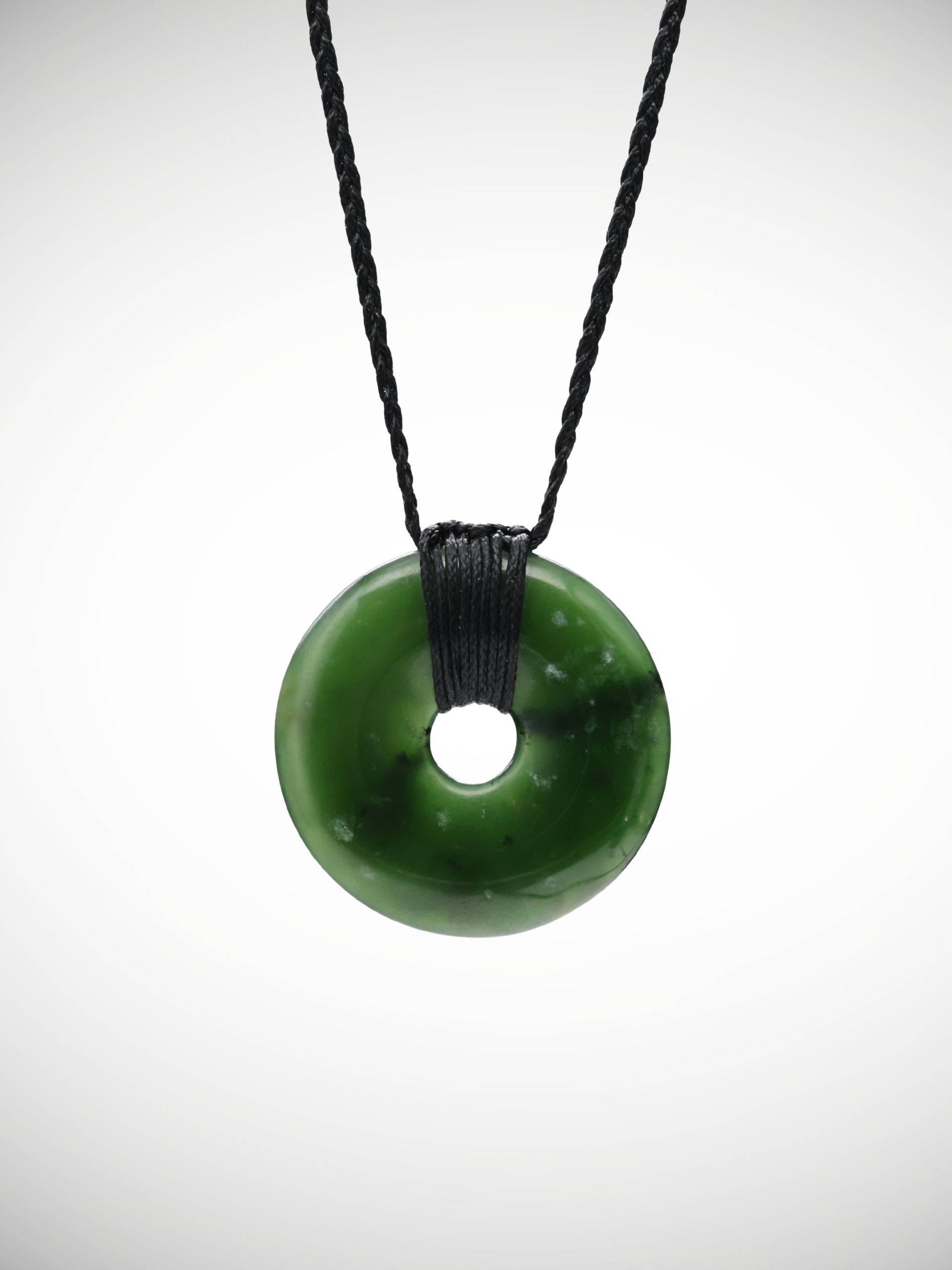 Moko Pounamu Porohita (Disc) Genuine NZ Marsden Flower Greenstone - Aukati