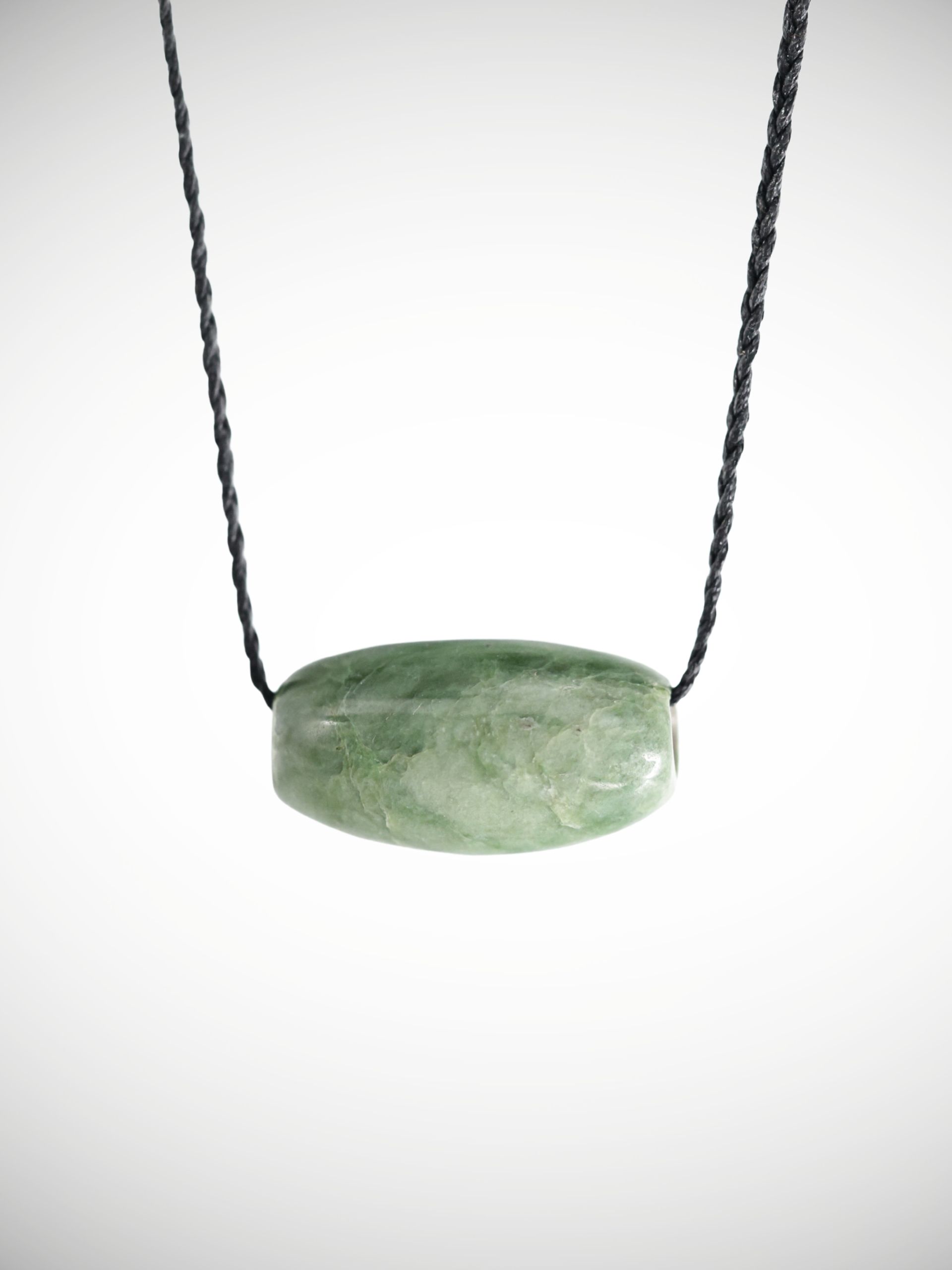 Moko Pounamu Bead Pendant Genuine NZ Inanga Flower Greenstone - Moeroa