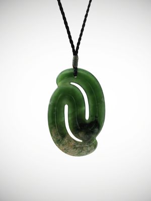 Moko Pounamu Mauri Ora Genuine NZ Marsden Flower - Koputai