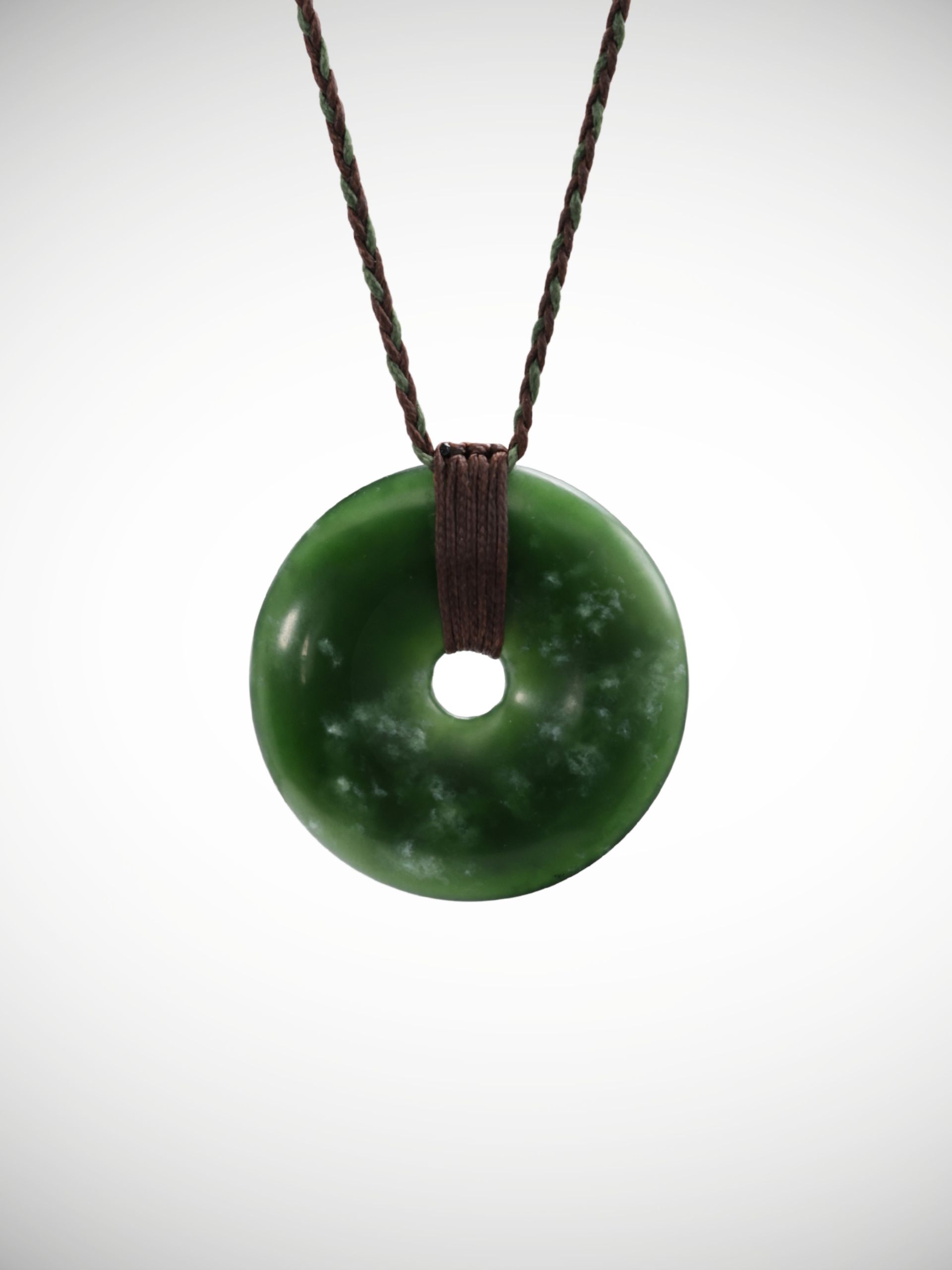 Moko Pounamu Porohita (Disc) Genuine NZ Kahotea Greenstone - Awakeri