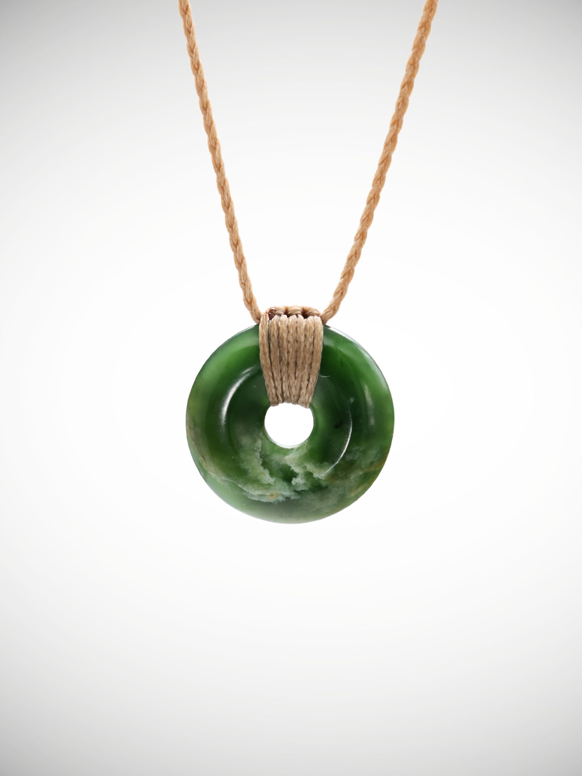 Moko Pounamu Porohita (Disc) Genuine NZ Marsden Flower Greenstone - Erua