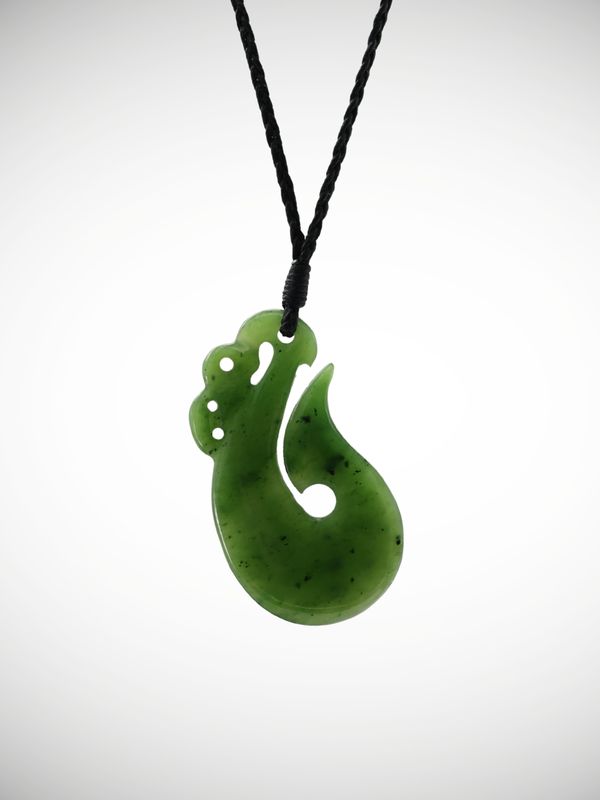 Moko Pounamu Manaia Genuine NZ Kahurangi Greenstone - Kaitakata