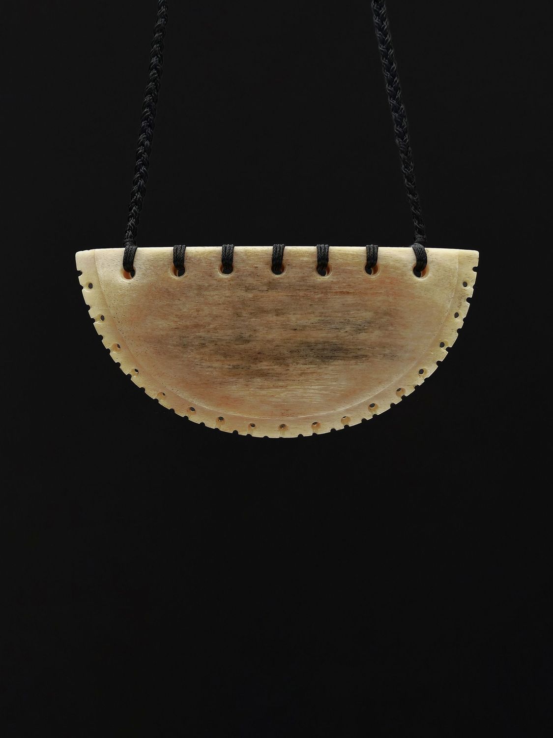 Moko Pounamu, Kouma Breastplate Whale Bone Carving - Puaha Moko Pounamu, Kouma Breastplate Whale Bone Carving - Puaha