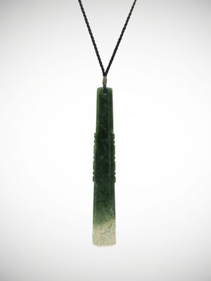 Moko Pounamu Kuru (Drop) Genuine NZ Kawakawa Flower Greenstone - Makaranui