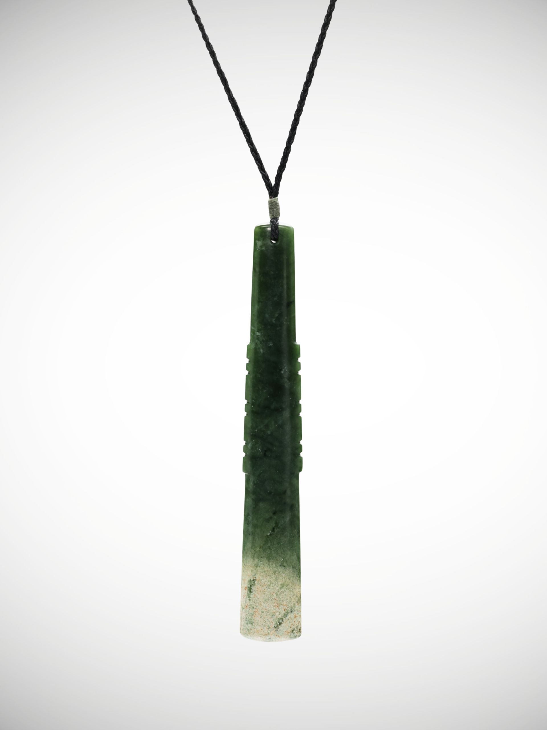 Moko Pounamu Kuru (Teardrop) Genuine NZ Kawakawa Flower Greenstone - Makaranui