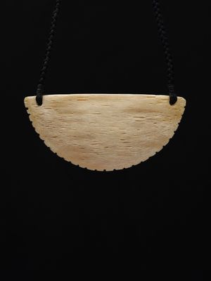 Moko Pounamu, Kouma Breastplate Whale Bone Carving - Onuku Moko Pounamu, Kouma Breastplate Whale Bone Carving - Onuku