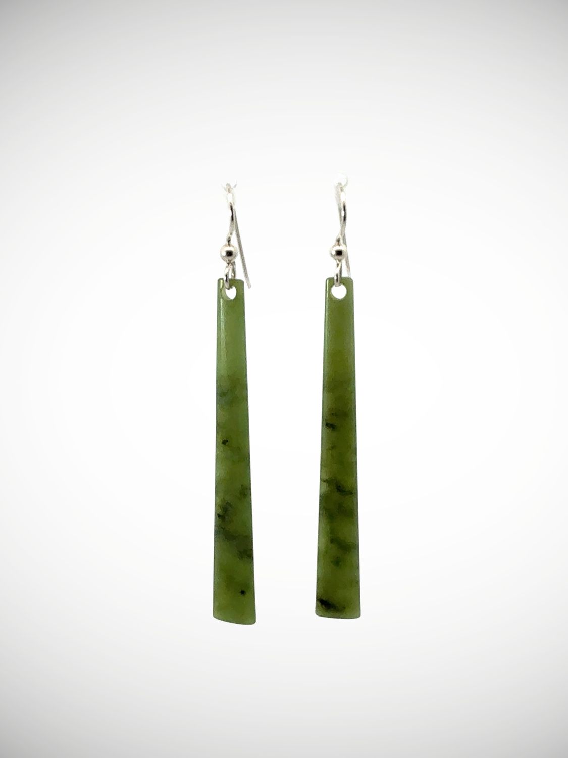 Moko Pounamu Genuine NZ Kawakawa Greenstone & Sterling Silver Earrings - Mangatangi Moko Pounamu Genuine NZ Kawakawa Greenstone & Sterling Silver Earrings - Mangatangi