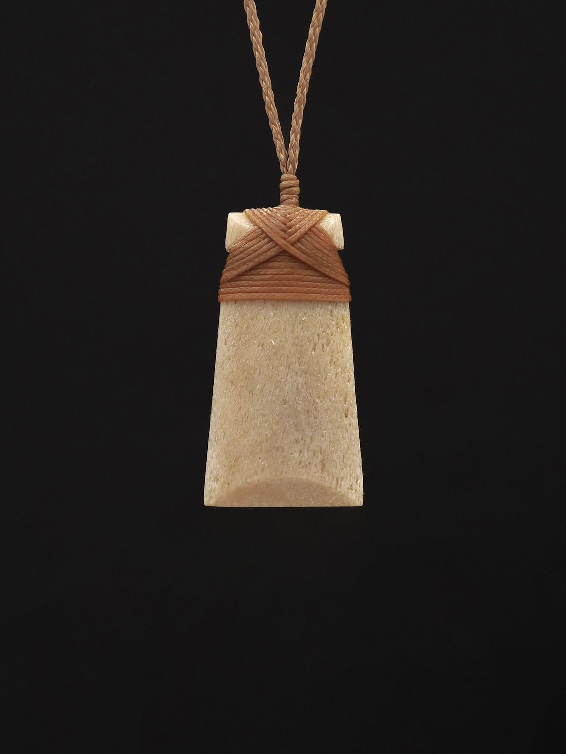 Moko Pounamu, Toki Genuine Whale Bone Carving - Okuti Moko Pounamu, Toki Genuine Whale Bone Carving - Okuti