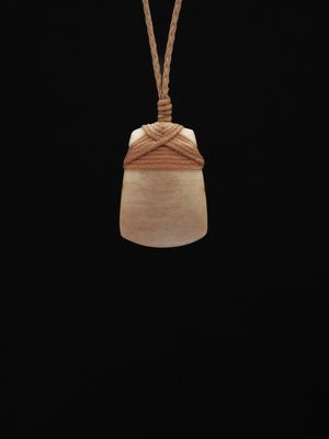 Moko Pounamu, Toki Genuine Whale Bone Carving - Kukupa Moko Pounamu, Toki Genuine Whale Bone Carving - Kukupa