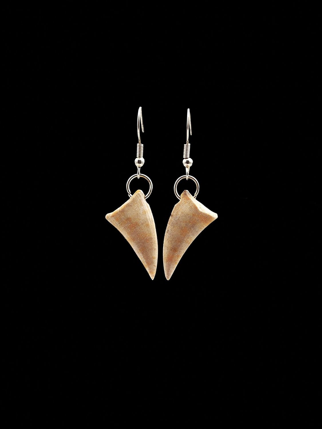 Moko Pounamu Rei Niho Whale Bone & Silver Earrings - Tokomaru Moko Pounamu Rei Niho Whale Bone & Silver Earrings - Tokomaru