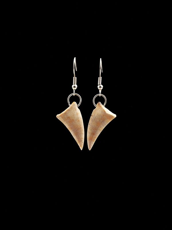 Moko Pounamu Rei Niho Whale Bone & Silver Earrings - Tokomaru