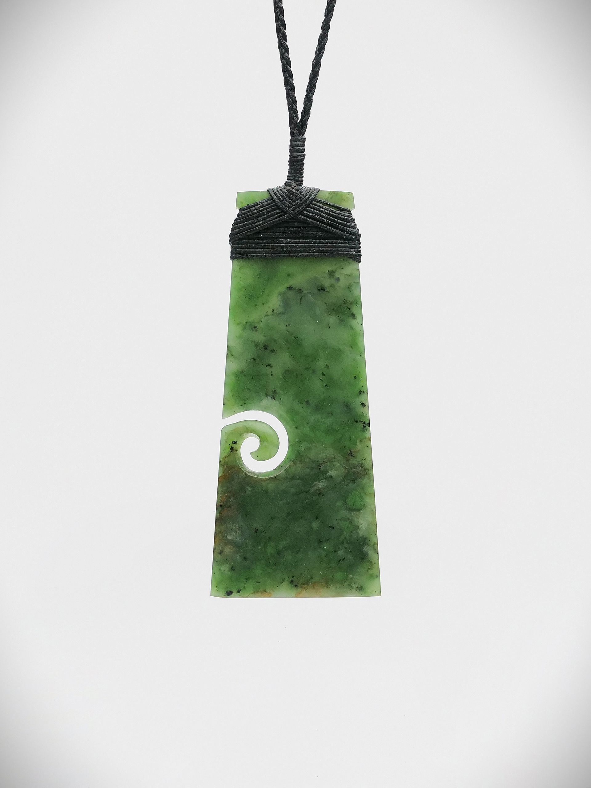 Moko Pounamu Toki Koru Genuine NZ Hapopo Greenstone - Awakeri