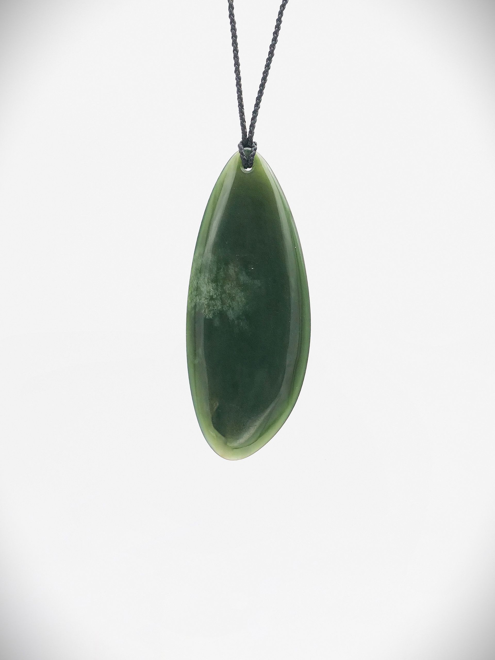 Moko Pounamu Roimata (Teardrop) NZ Genuine Marsden Flower Greenstone - Raukokore