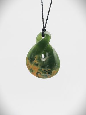 Moko Pounamu Pikorua (Twist) NZ Genuine Kahurangi Flower Greenstone - Maraehako Moko Pounamu Pikorua (Twist) NZ Genuine Kahurangi Flower Greenstone - Maraehako